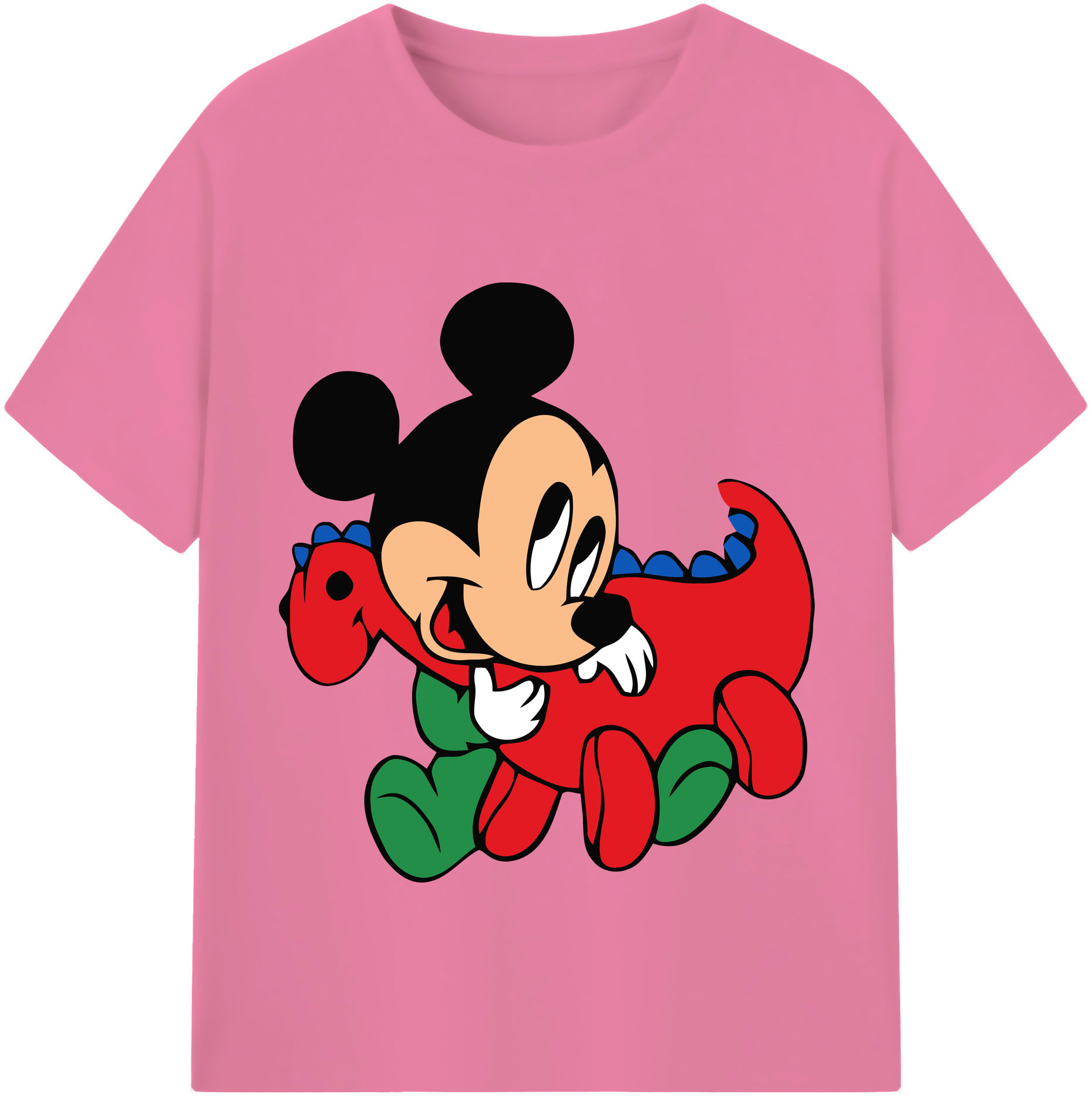 （画像用） ミッキーマウス Mickey Mouse 綿100％半袖Tシャツ（フロントプリント）